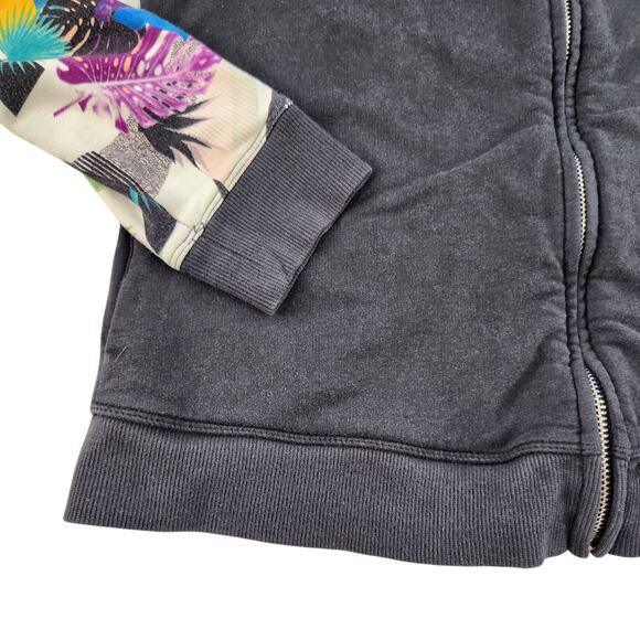 Bebe Sweater Womens Large Y2k 2000s Vintage Black Lace Tropical Retro Sequin - Picture 10 of 15